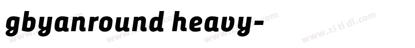 gbyanround heavy字体转换